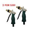 HR Products Trigger Hose Nozzles Adjustable Hose Pistol Gun - 2 Pack