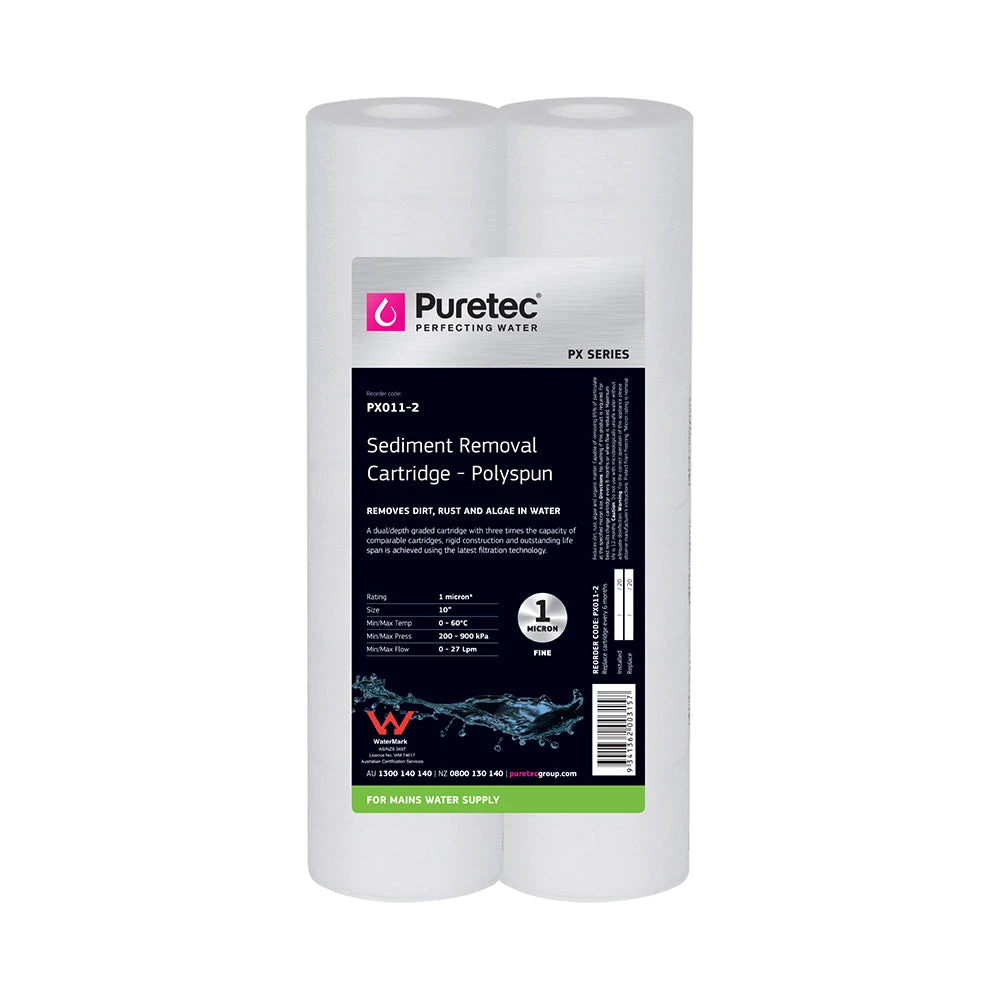 Puretec Sediment Filter Cartridges Puretec PX Series Polyspun Sediment Cartridge Twinpacks 3 Puretec Sediment Filter Cartridges Puretec PX Series Polyspun Sediment Cartridge Twinpacks