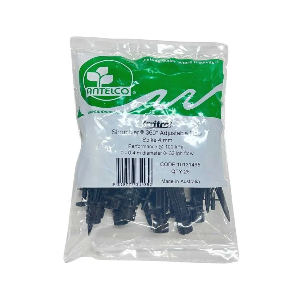 Antelco Shrubbler Spike With Octamitter Spray & Dripper Pot Stakes 4 Antelco Shrubbler Spike With Octamitter Spray & Dripper Pot Stakes